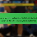 NBA Live Mobile Kuukausikortti: Salaiset tarjoukset, Aikarajoitteiset bonukset, Lisäpalkinnot