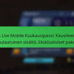 NBA Live Mobile Kuukausipassi: Kausiteemat, Ainulaatuinen sisältö, Eksklusiiviset paketit