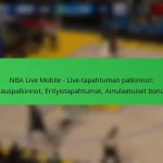 NBA Live Mobile – Live-tapahtuman palkinnot: Turnauspalkinnot, Erityistapahtumat, Ainulaatuiset bonukset