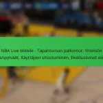 NBA Live Mobile – Tapahtuman palkinnot: Yhteisön virstanpylväät, Käyttäjien sitoutuminen, Eksklusiiviset esineet