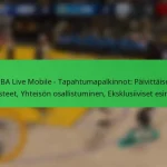 NBA Live Mobile – Tapahtumapalkinnot: Päivittäiset haasteet, Yhteisön osallistuminen, Eksklusiiviset esineet