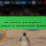 NBA Live Mobile – Tapahtumapalkinnot: Saavutustavoitteet, Eksklusiivinen sisältö, Bonuspaketit